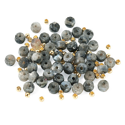 50Pcs Natural Larvikite Beads G-TAD0001-13-1
