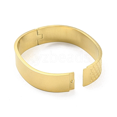 304 Stainless Steel Pave Cubic Zirconia Hinged Bangles for Women BJEW-D044-04G-01-1