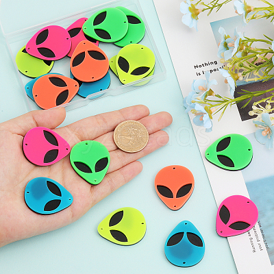 20Pcs 5 Colors Opaque Acylic Connector Charms SACR-CA0001-19-1