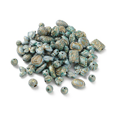 Opaque Acrylic Beads OACR-M015-15B-1