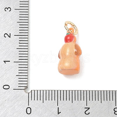 Spray Painted Brass Pendants KK-CBAE20A-01G-G-1