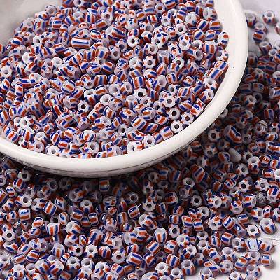 8/0 Opaque Colours Seep Glass Seed Beads SEED-F003-04B-11-1