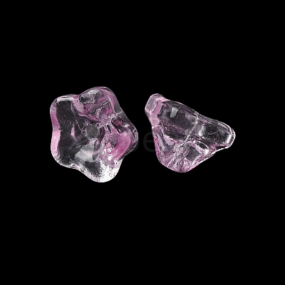 Baking Paint Transparent Glass Beads GLAA-T025-81C-06-1