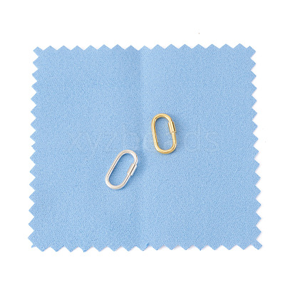 2Pcs 925 Sterling Silver Locking Carabiner Clasps STER-TA0001-56A-1