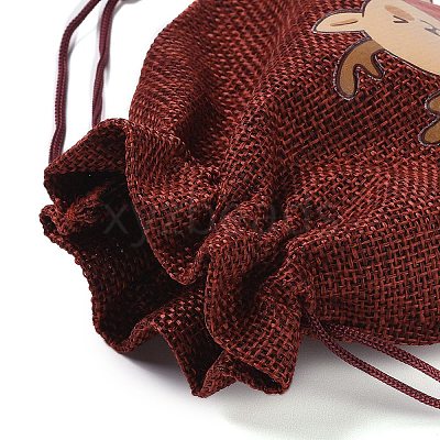 Christmas Theme Jute Cloth Storage Bags LS-ABAG-F010-01B-01-1