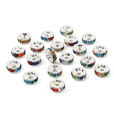 Brass Grade A Rhinestone Spacer Beads RB-A014-Z8mm-37S-1