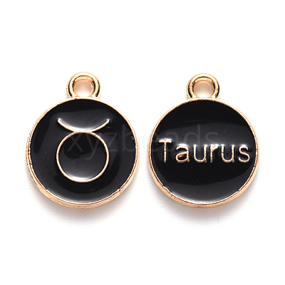 Alloy Enamel Pendants X-ENAM-S124-01A-08C-1