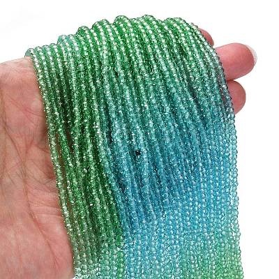 Transparent Painted Glass Beads Strands DGLA-A034-T1mm-A17-1