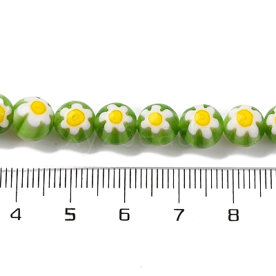 Handmade Millefiori Lampwork Beads Strands LAMP-G164-05M-1