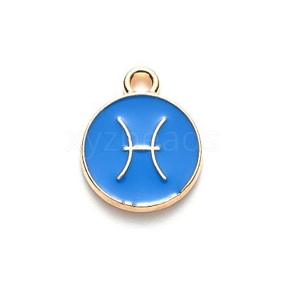 Alloy Enamel Pendants ENAM-S124-01B-02H-1