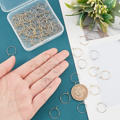 316 Stainless Steel Wine Glass Charms Rings STAS-UN0015-83B-1