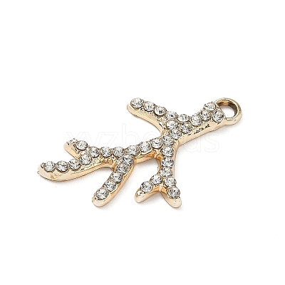 Alloy Rhinestone Pendants PALLOY-P313-01B-G-1