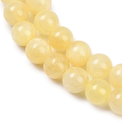 Natural Golden Silk Jade Beads Strands G-Z112-A01-10mm-1