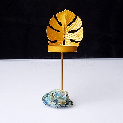 Rough Raw Natural Chrysocolla and Lapis Lazuli  Base Candle Holder PW-WG48392-20-1