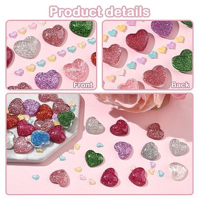 50Pcs 2 Styles Resin Cabochons CRES-YW0002-39-1