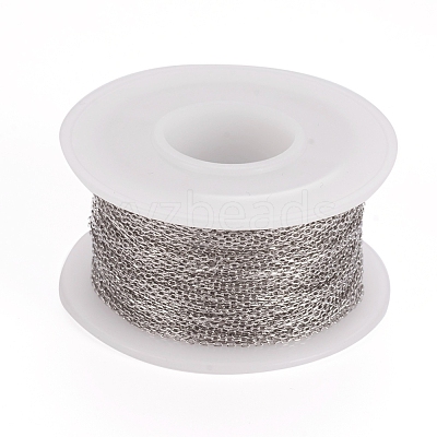 Tarnish Resistant 304 Stainless Steel Cable Chains CHS-D005-02P-1