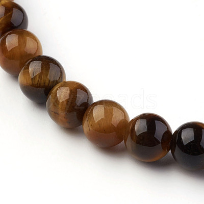 Natural Tiger Eye Beads Strands G-G099-6mm-5-1