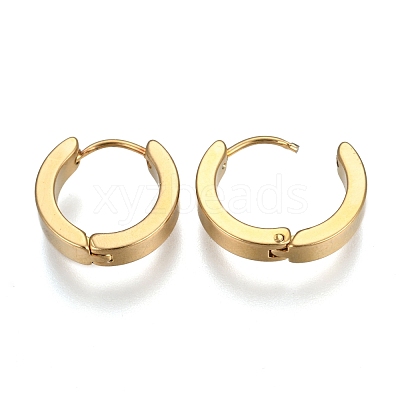 304 Stainless Steel Huggie Hoop Earrings EJEW-O087-09H-1