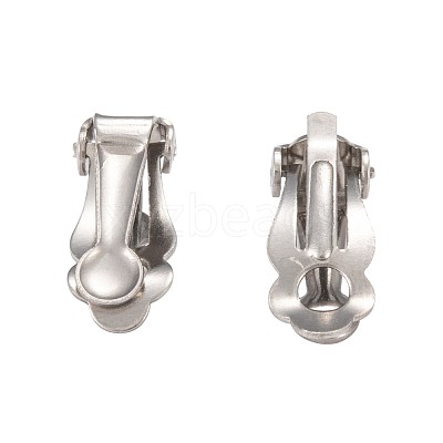Tarnish Resistant 304 Stainless Steel Clip-On Earrings Findings STAS-Q185-01-1