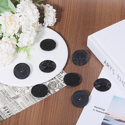 8Pcs Alloy Blank Bolo Tie Round Slider Pack FIND-CA0009-18EB-1