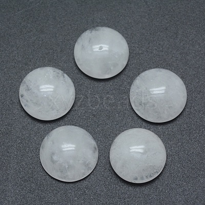 Natural Quartz Crystal Cabochons G-P393-R50-4MM-1
