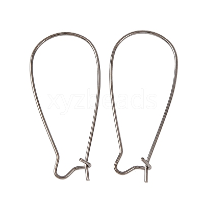 Brass Hoop Earrings Findings Kidney Ear Wires LS-EC221-B-1