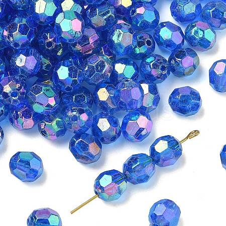 Eco-Friendly Transparent Acrylic Beads TACR-PL642-8mm-32-1
