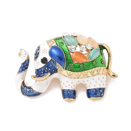 Elephant Enamel Pins JEWB-R051-03G-01-1