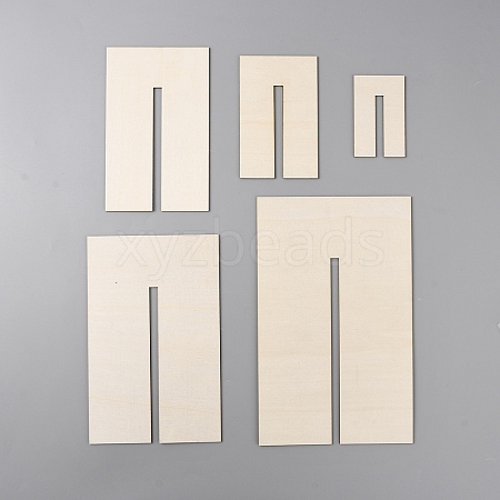 5Pcs Wood Bow Tie Boards DIY-WH0049-10-1