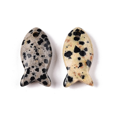 Natural Dalmatian Jasper Pendants G-N342-106J-1