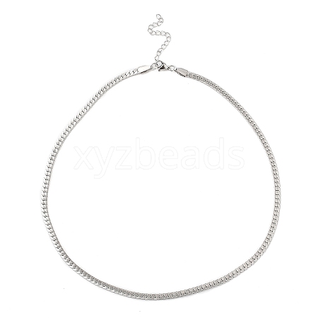 304 Stainless Steel Cuban Link Chain Necklace NJEW-K249-01B-P-1