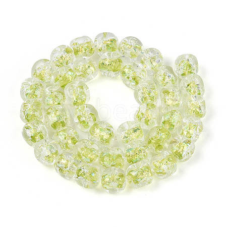 Handmade Foil Lampwork Beads Strands FOIL-T008-04H-1