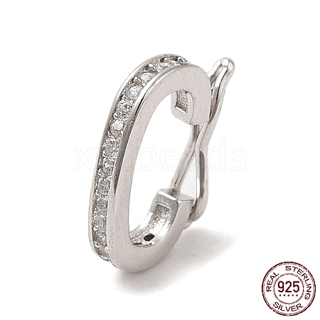 Rhodium Plated 925 Sterling Silver Twister Clasps LS-STER-E056-026P-A-1