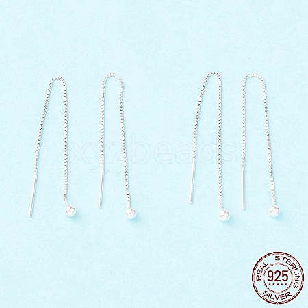 925 Sterling Silver Ear Thread STER-P047-09S-1