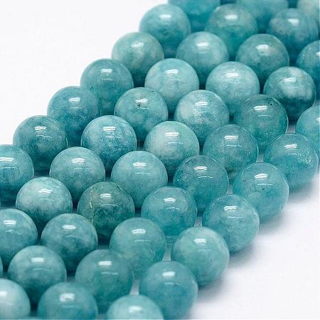 Natural White Jade Imitation Amazonite Beads Strands G-F364-16-6mm-1