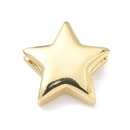 Star Brass Slide Charms KK-P349-18A-G-1