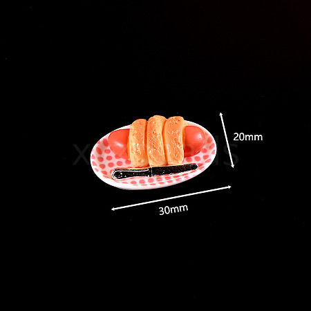 Resin Miniature Breakfast Set Ornaments DIY-H174-01B-1