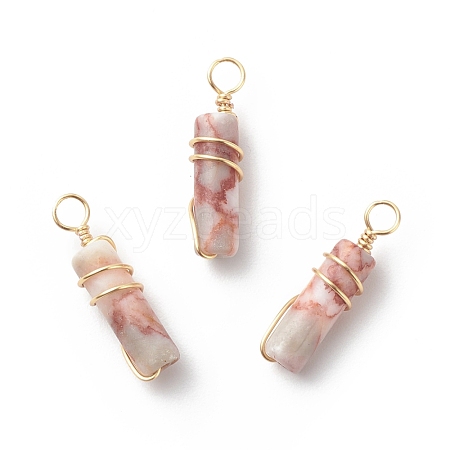 Natural Red Netstone Pendants PALLOY-JF01817-05-1