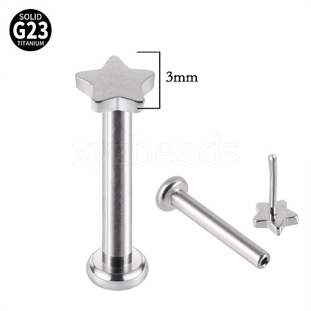 G23 Titanium Threadless Labrets WG192F4-05-1