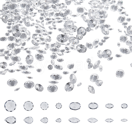16 Styles Cubic Zirconia Cabochons ZIRC-ME0001-05-1