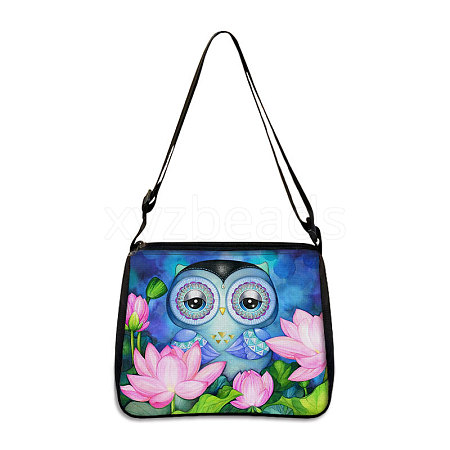 Owl Printed Polyester Shoulder Bags PW-WG8B7D6-13-1