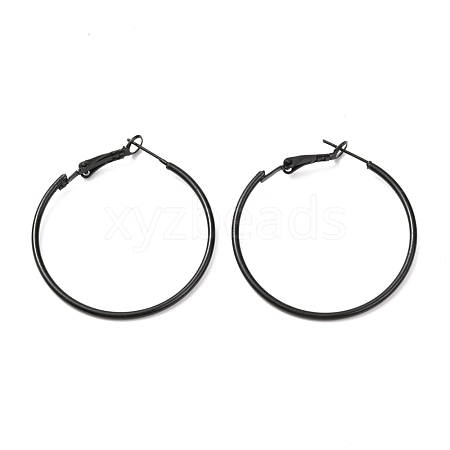 Baking Paint 201 Stainless Steel Hoop Earrings EJEW-P185-C02-01-1