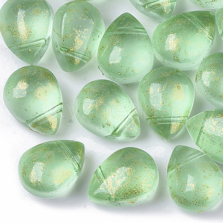 Transparent Spray Painted Glass Beads GLAA-T017-01-A01-1