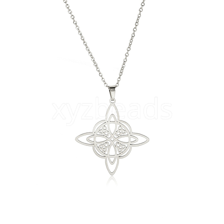 Non-Tarnish 304 Stainless Steel Pendant Necklaces WG65905-01-1