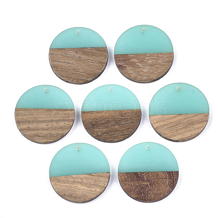 Resin & Walnut Wood Pendants LS-RESI-S358-02D-03-1