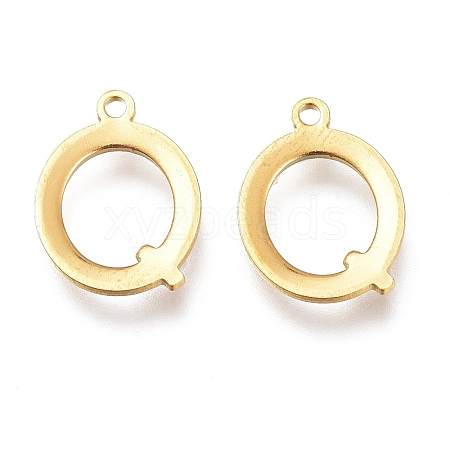 PVD Vacuum Plating  304 Stainless Steel Charms STAS-H112-Q-G-1