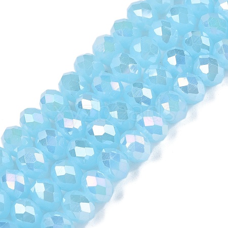 Electroplate Glass Beads Strands LS-EGLA-A044-J8mm-B04-1