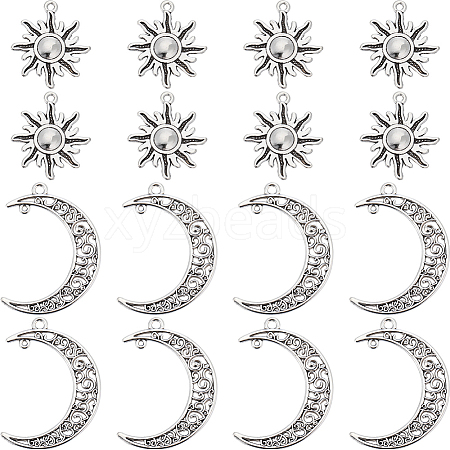 SUNNYCLUE 60Pcs 2 Style Tibetan Style Alloy Pendants TIBEP-SC0002-75-1