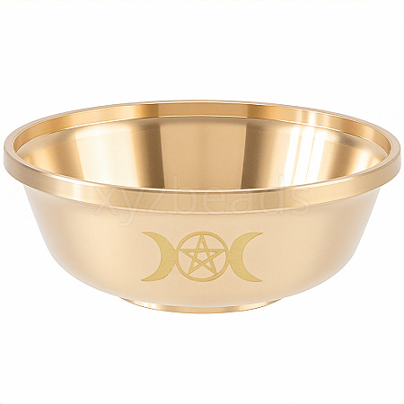Brass Offering Bowl for Altar Meditation AJEW-WH20816-262B-1