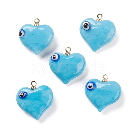 Handmade Evil Eye Lampwork Pendants LAMP-M015-03D-1